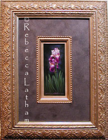 Rebecca Latham's Iris miniature painting now showing at Miller Gallery in Cincinatti, Ohio