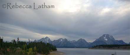 Teton view from our cabin. Teton view from our cabin.
