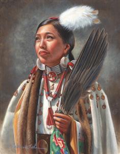 Wacipi Legacy Wacipi Legacy - watercolor on ivorine by Rebecca Latham